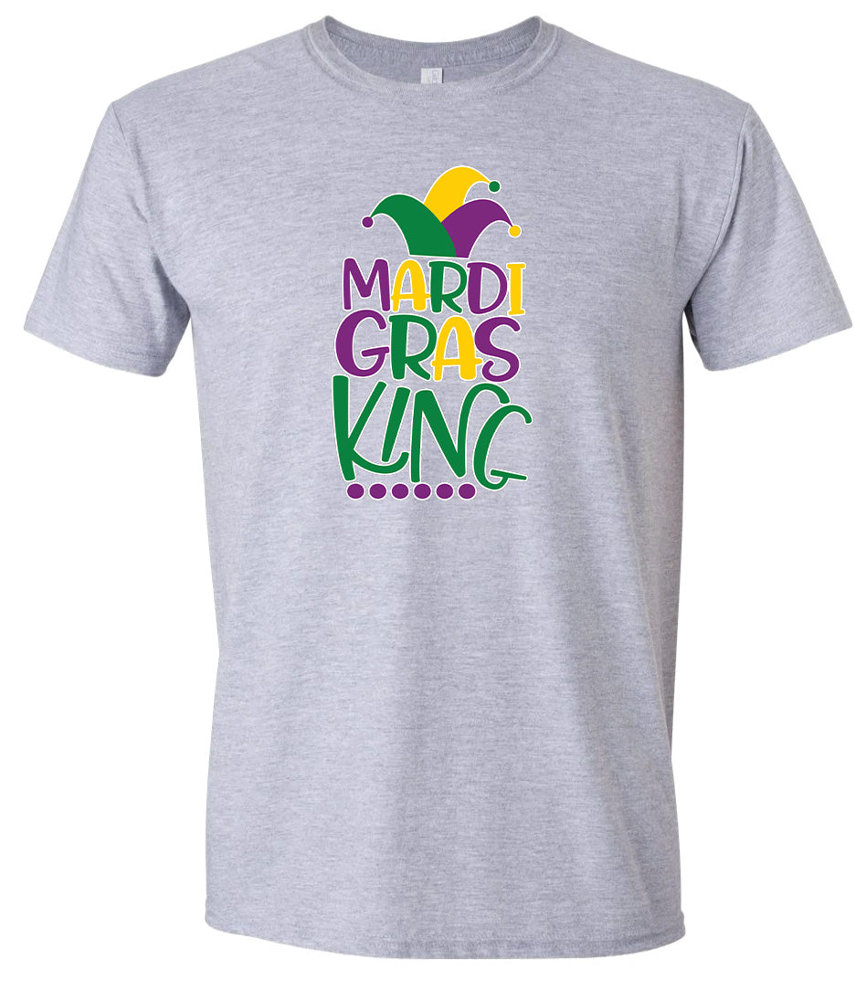 Mardi Gras King Adult Gildan Soft Shirt