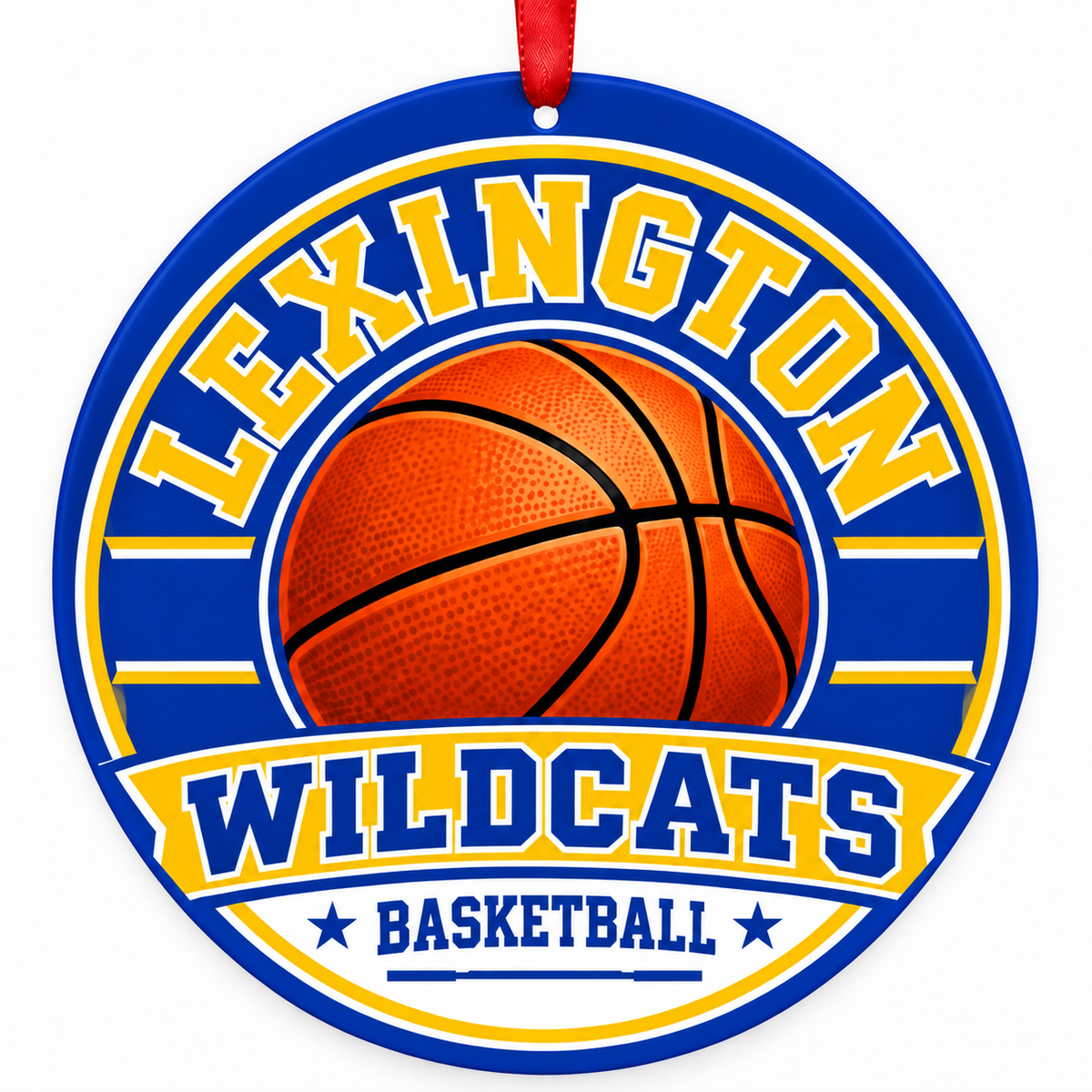 Lexington High School Wildcats basketball Christmas ornament