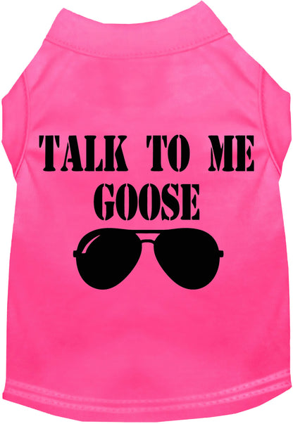 Pet Dog & Cat Shirt Screen Printed, "Talk To Me Goose"