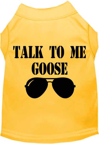 Pet Dog & Cat Shirt Screen Printed, "Talk To Me Goose"