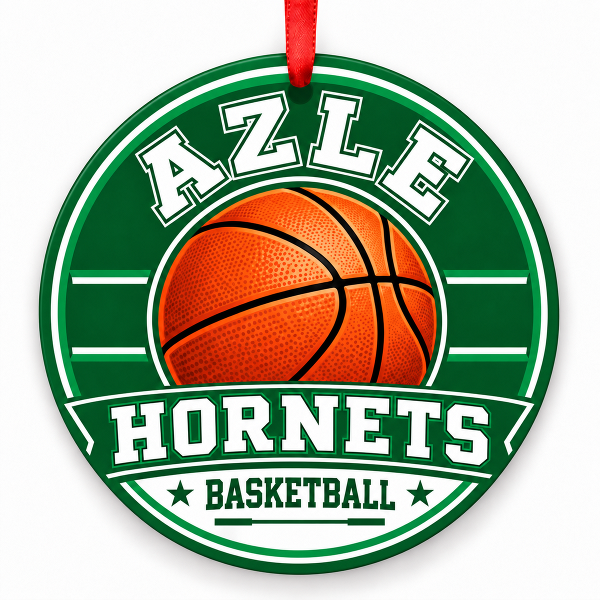 Azle High School Hornets basketball Christmas ornament