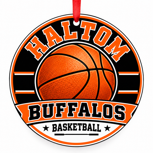 Haltom High School Buffalos Basketball Christmas Ornament