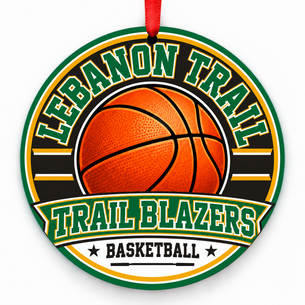 Lebanon Trail High School Trail Blazers basketball Christmas ornament