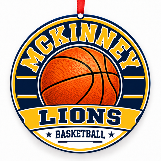 McKinney High School Lions basketball ornament