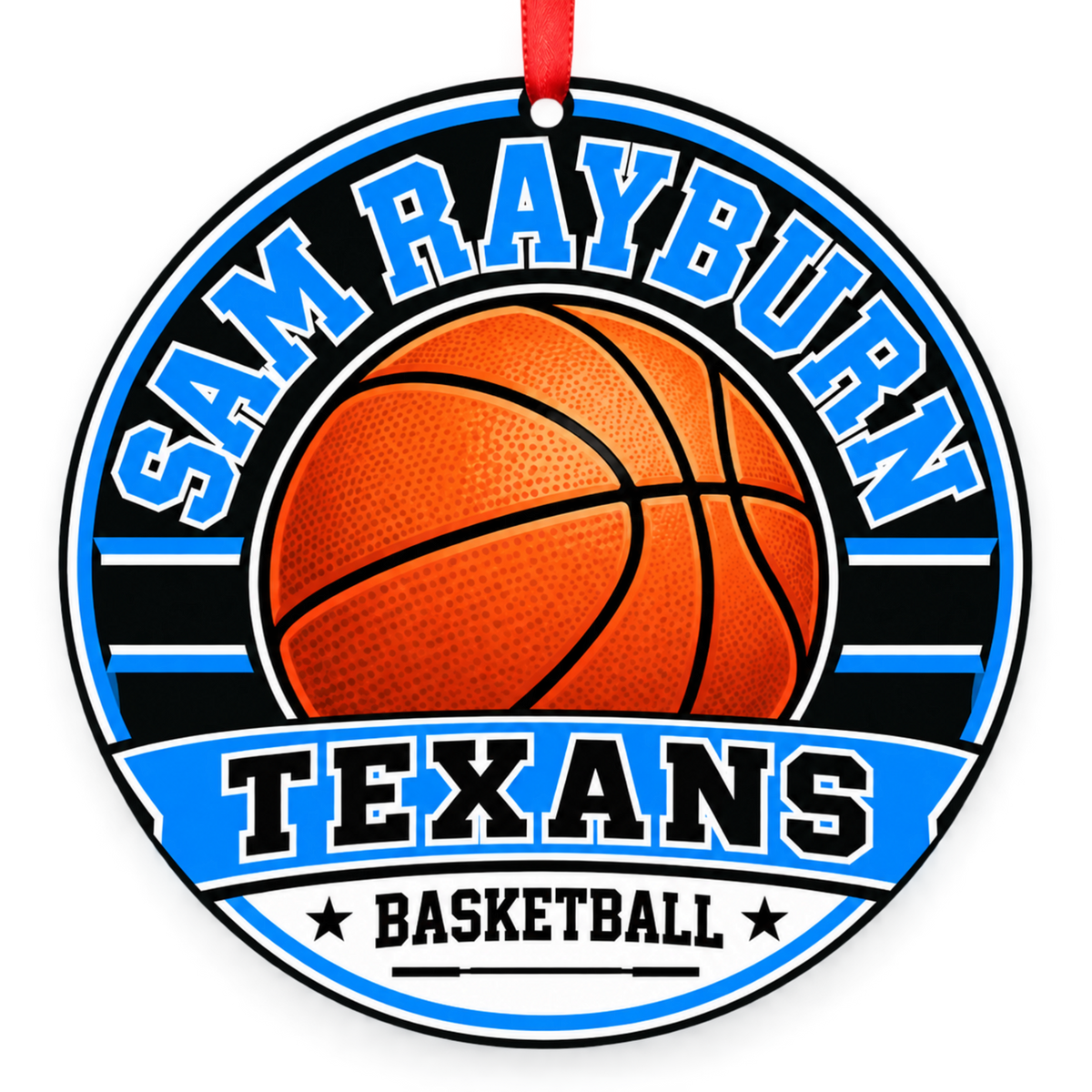 Sam Rayburn High School Texans basketball ornament