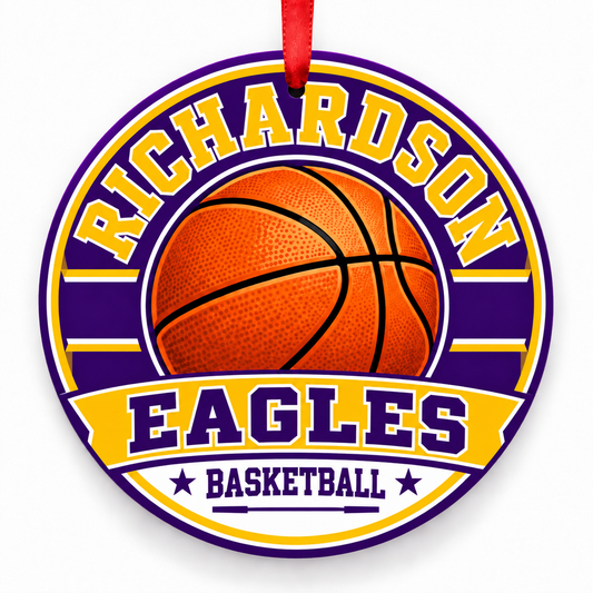 RICHARDSON H S Eagles basketball Christmas ornament