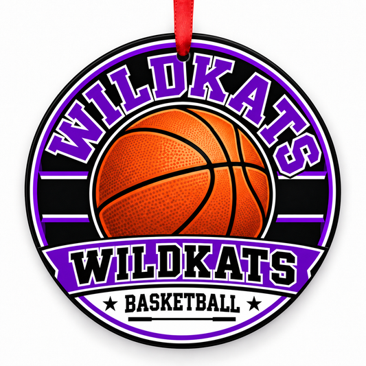 Willis High School WildKats basketball ornament