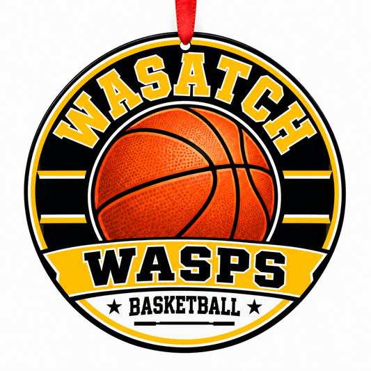 Wasatch High School Wasps basketball Christmas ornament