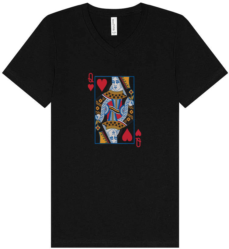 Queen of Hearts Costume Unisex V-Neck Shirt