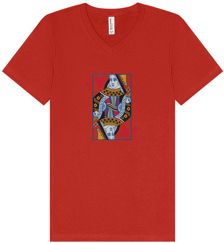 Queen of Hearts Costume Unisex V-Neck Shirt