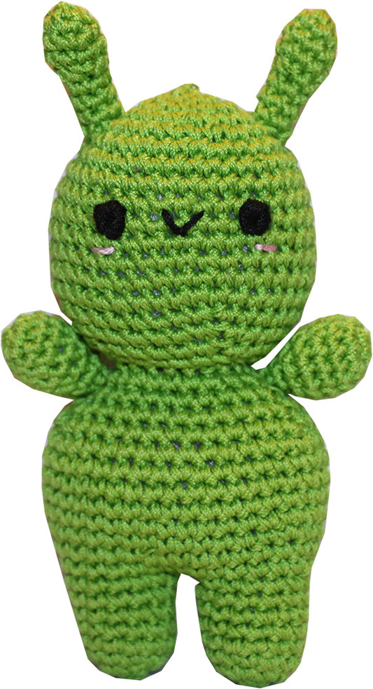 Ava the Alien Crocheted Knit Knack Pet Toy