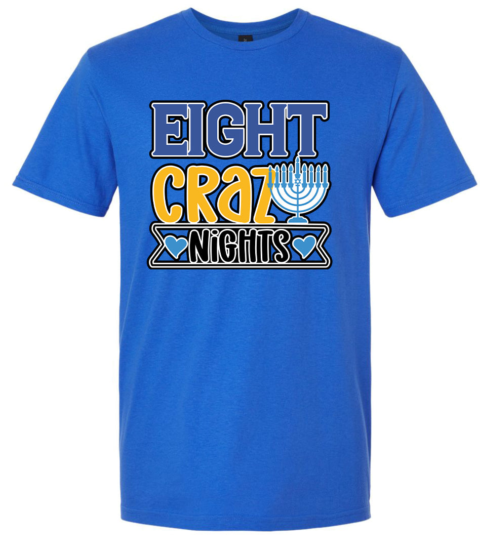 Eight Crazy Nights Adult Gildan Soft Shirt