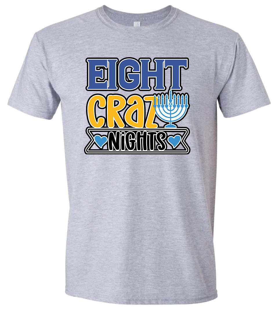 Eight Crazy Nights Adult Gildan Soft Shirt