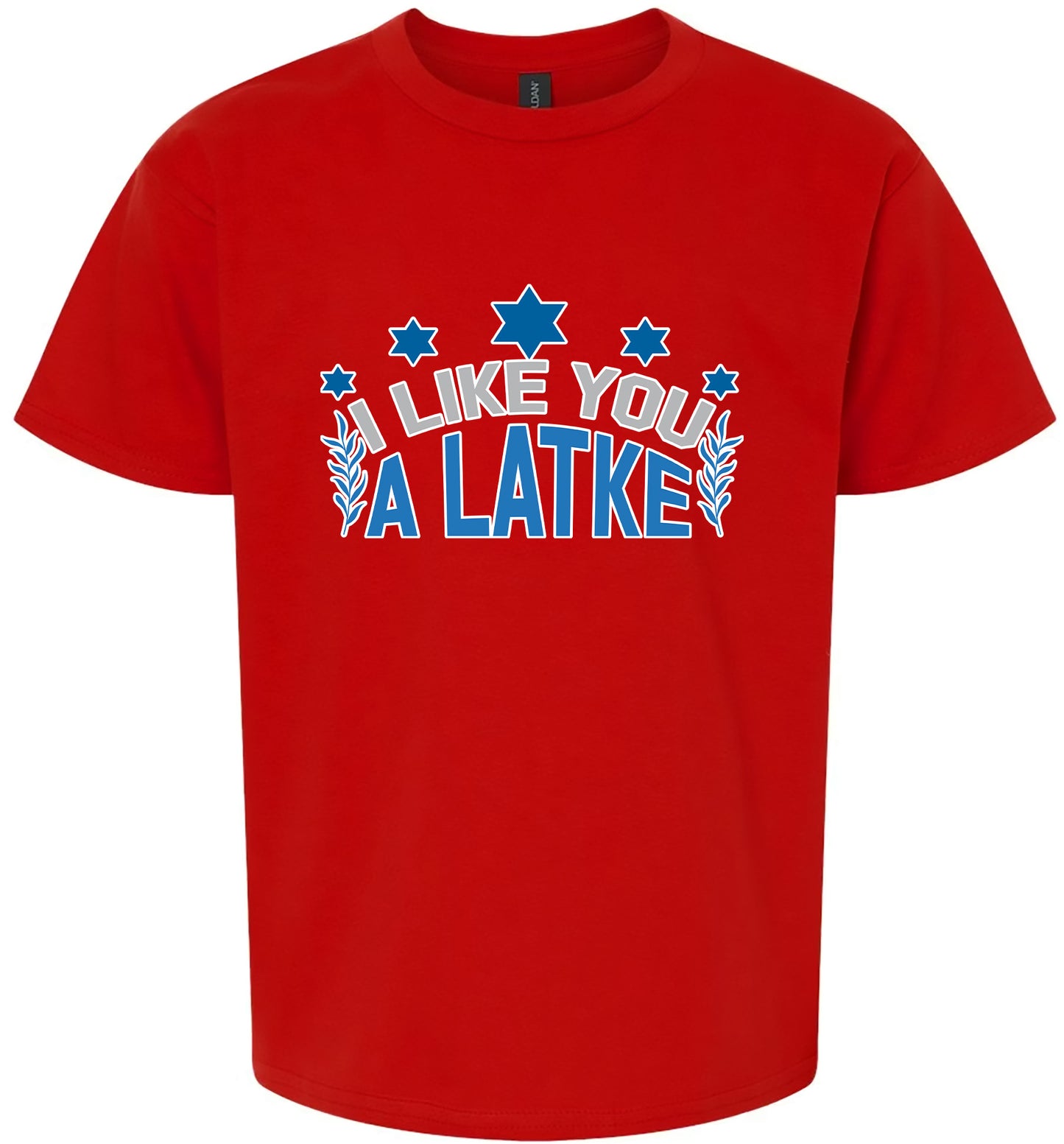 I Like You A Latke Children's Gildan Soft Shirt
