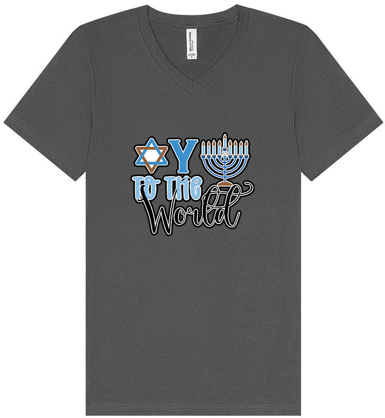 Oy To The World Unisex V-Neck Shirt