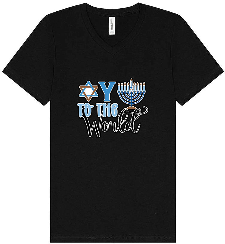 Oy To The World Unisex V-Neck Shirt