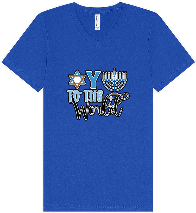 Oy To The World Unisex V-Neck Shirt