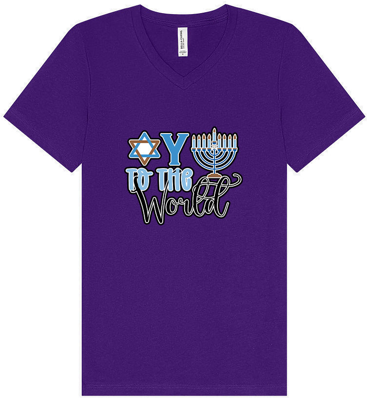 Oy To The World Unisex V-Neck Shirt