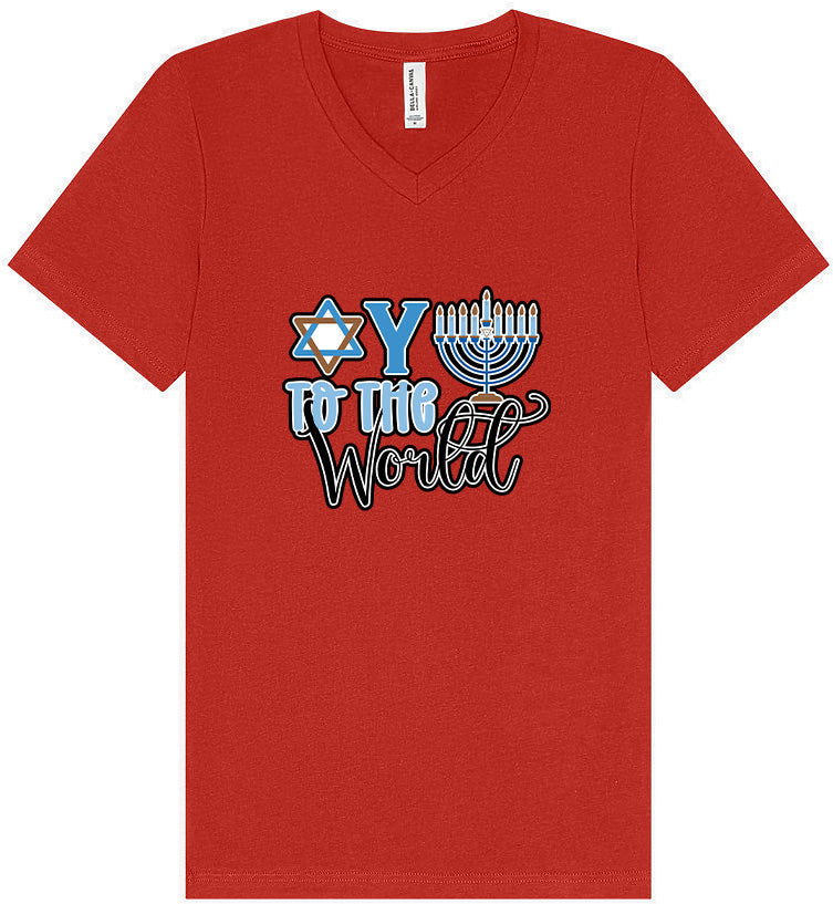 Oy To The World Unisex V-Neck Shirt
