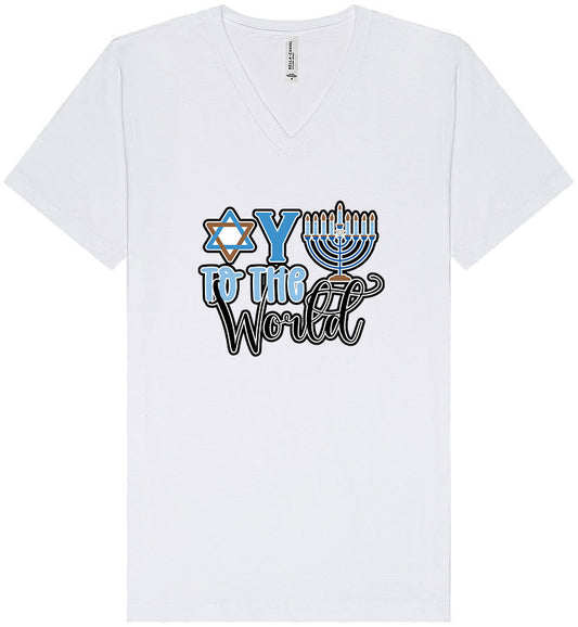 Oy To The World Unisex V-Neck Shirt