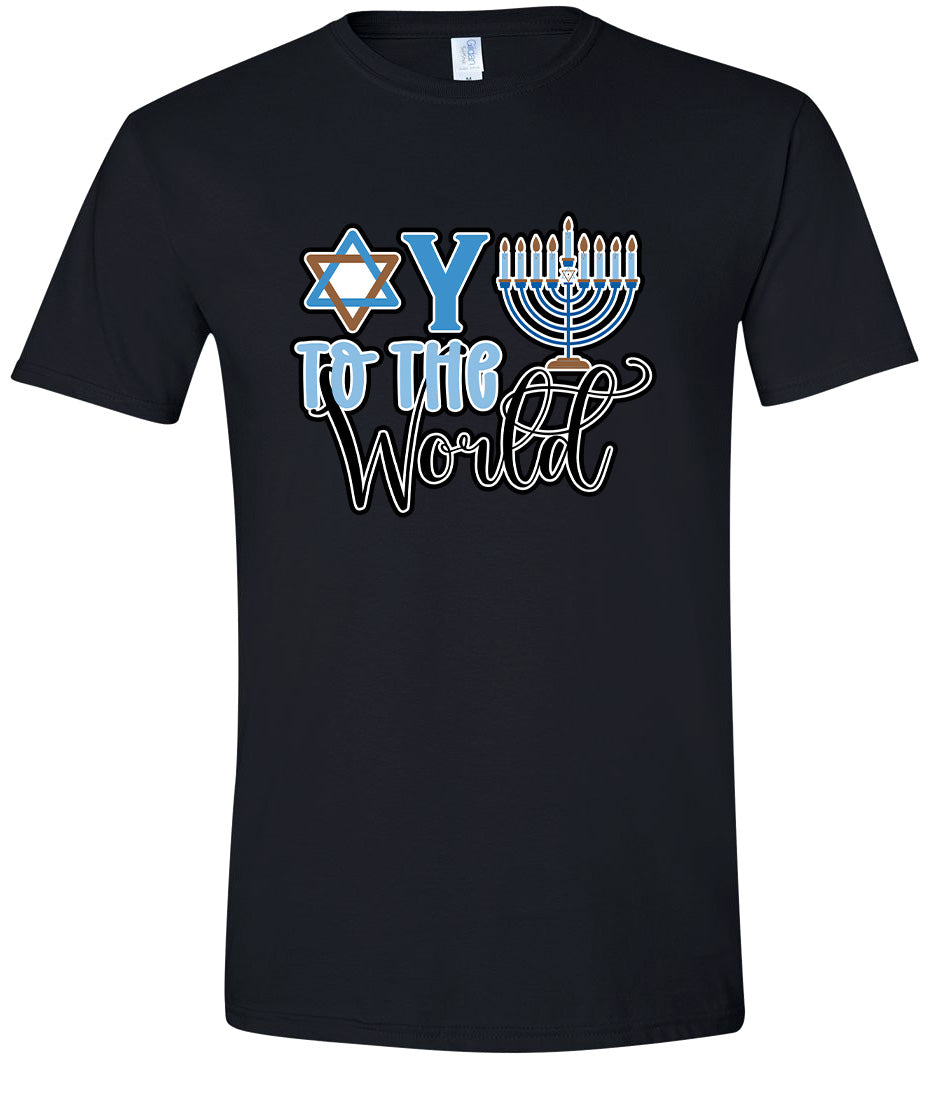 Oy To The World Adult Gildan Soft Shirt