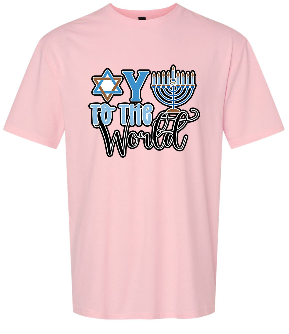 Oy To The World Adult Gildan Soft Shirt