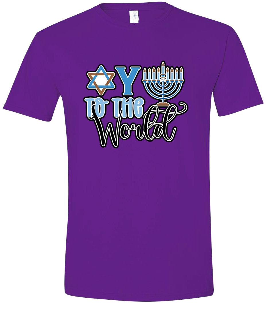 Oy To The World Adult Gildan Soft Shirt