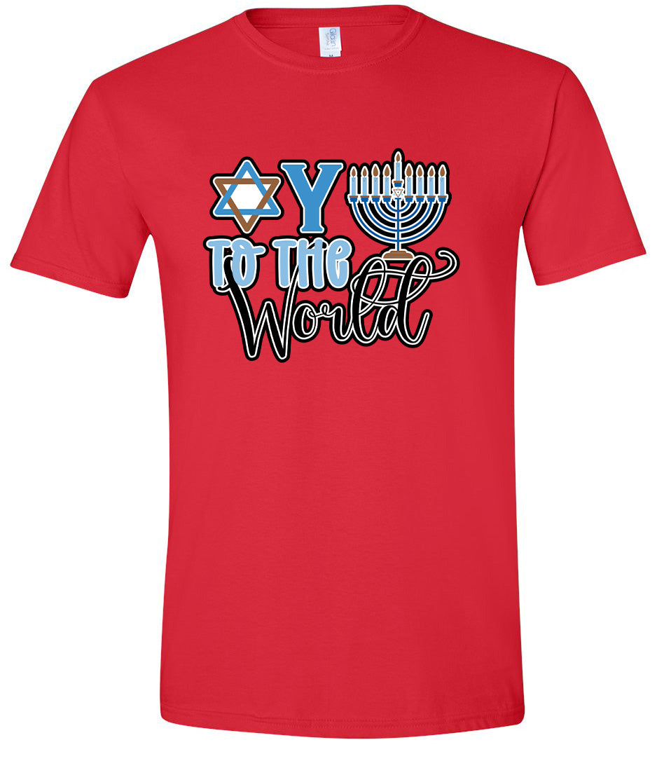 Oy To The World Adult Gildan Soft Shirt