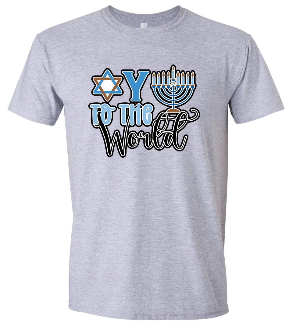 Oy To The World Adult Gildan Soft Shirt
