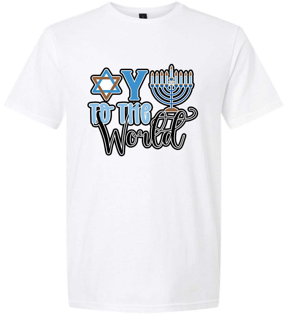 Oy To The World Adult Gildan Soft Shirt