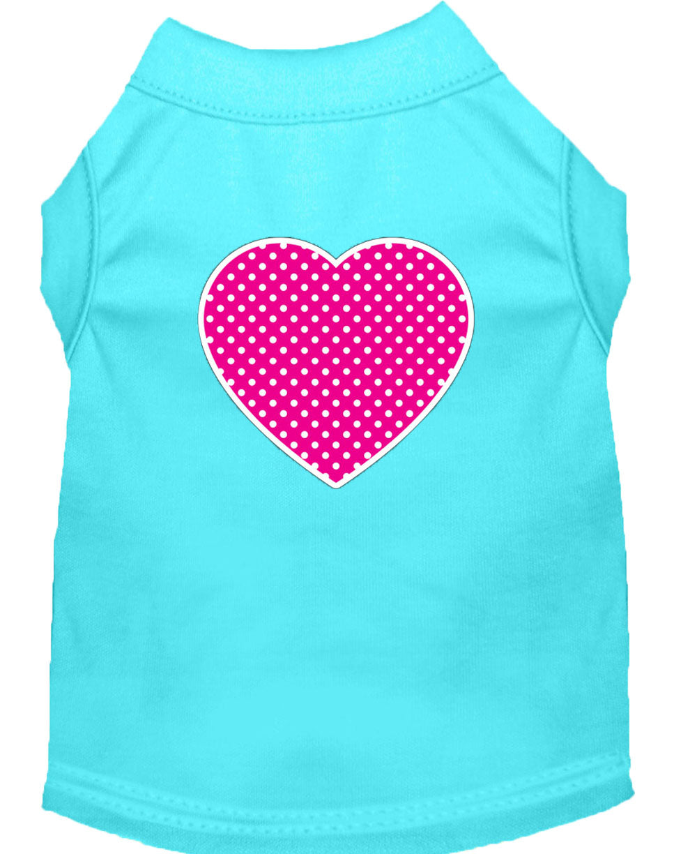 Pet Shirt "Pink Swiss Dot Heart"