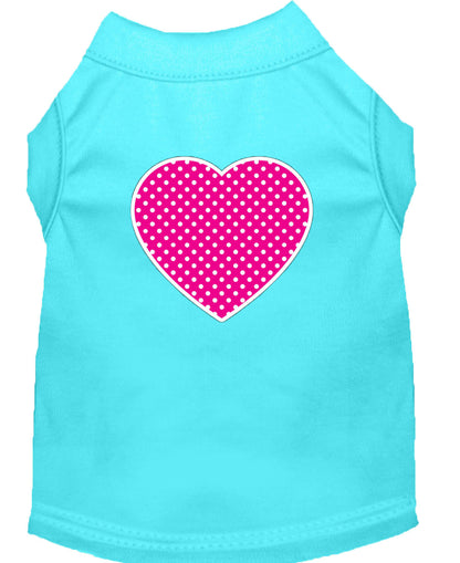 Pet Shirt "Pink Swiss Dot Heart"