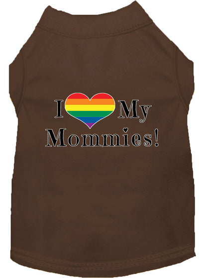 Pet Shirt "I Heart My Mommies"