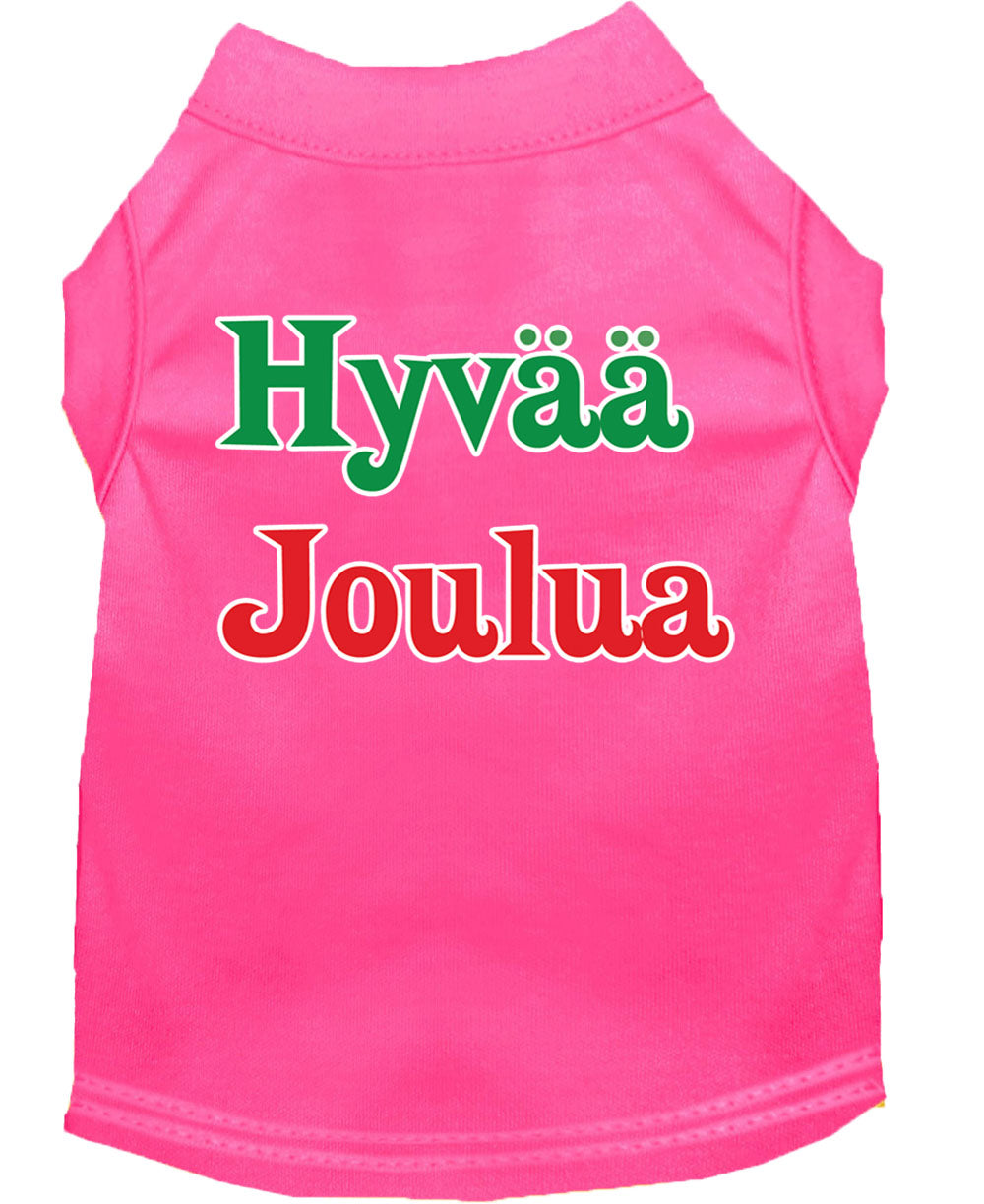 Christmas Pet Shirt, "Hyvaa Joulua"
