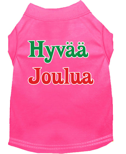Christmas Pet Shirt, "Hyvaa Joulua"