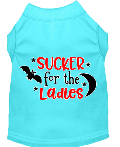 Pet Dog & Cat Shirt Screen Printed, "Sucker For The Ladies"