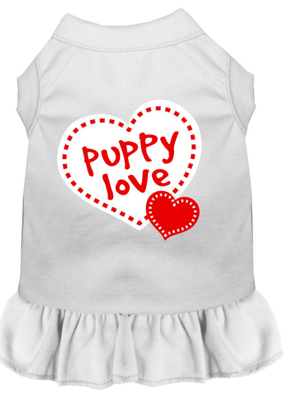 Pet Dress Screen Printed, "Puppy Love"