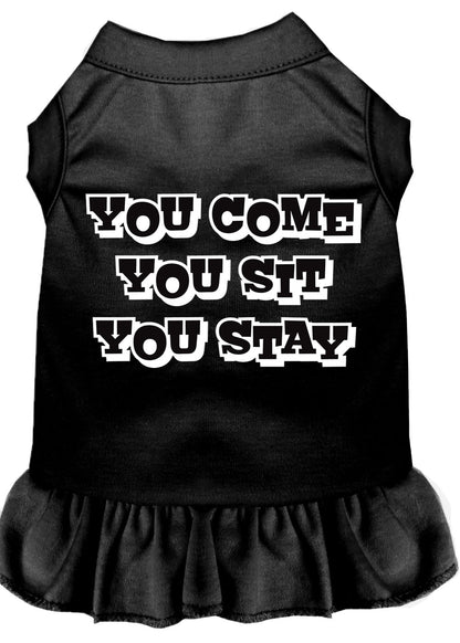 Pet Dress "You Come, You Sit, You Stay"
