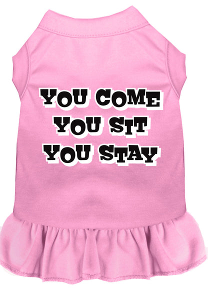Pet Dress "You Come, You Sit, You Stay"