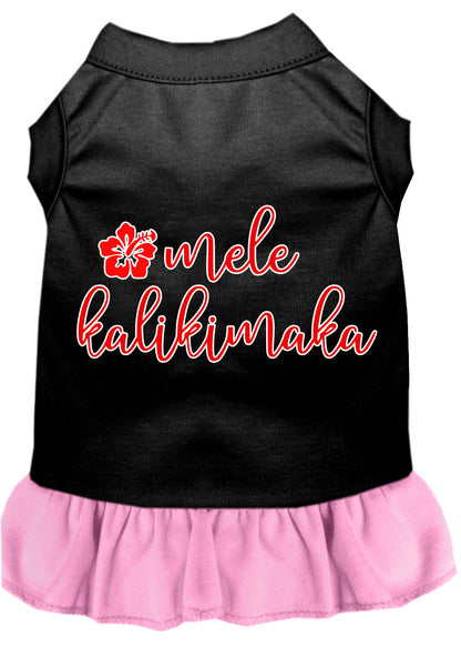 Christmas Pet Dress Screen Printed, "Mele Kalikimaka"