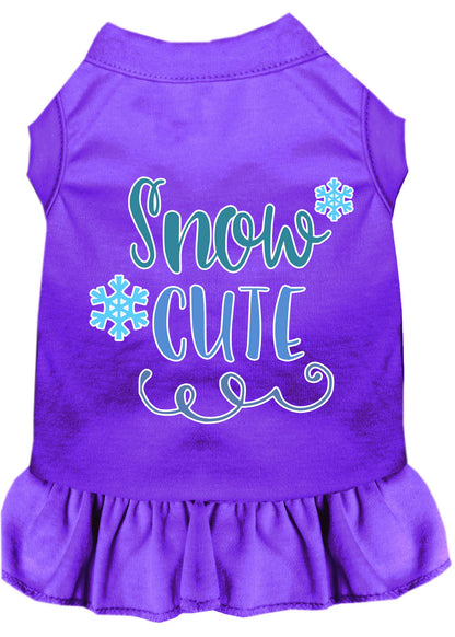 Pet Dress Screen Printed, "Snow Cute"