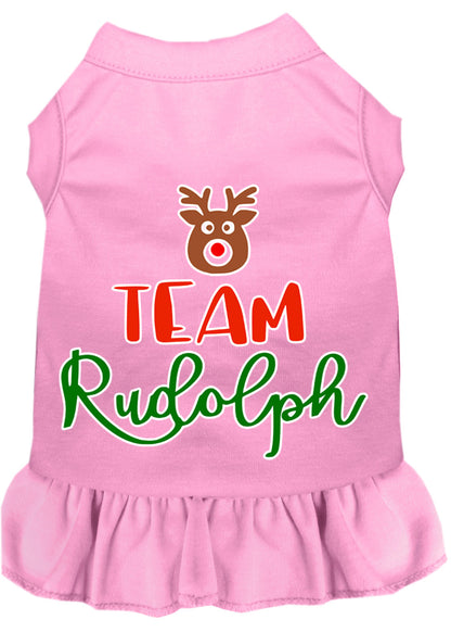 Christmas Pet Dress Screen Printed, "Team Rudolph"