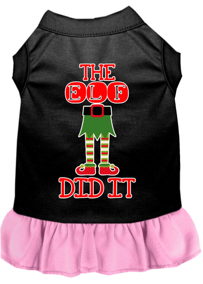 Christmas Pet Dress Screen Printed, "The Elf Did It"