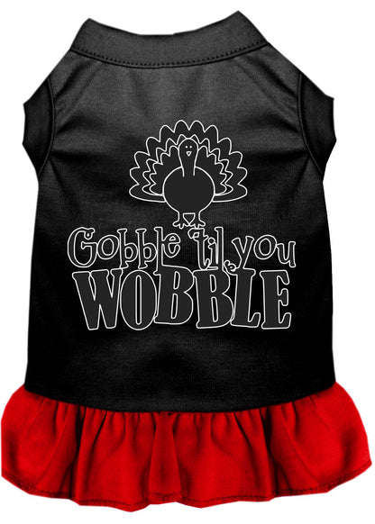 Thanksgiving Pet Dress "Gobble Til You Wobble"
