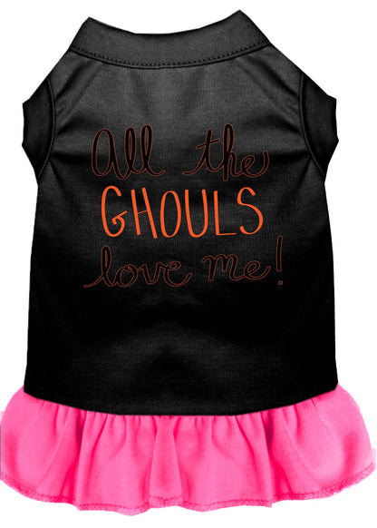 Halloween Pet Dress "All The Ghouls Love Me"
