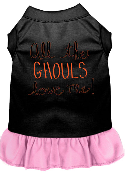 Halloween Pet Dress "All The Ghouls Love Me"