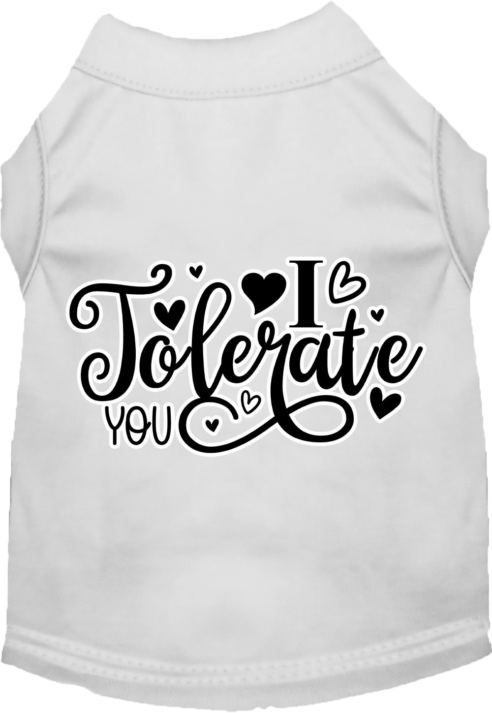Adorable Cat or Dog Shirt for Pets "I Tolerate You"