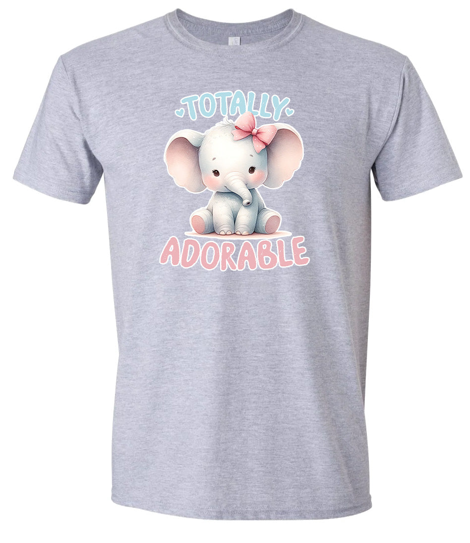 Adorable Elephant Adult Gildan Soft Shirt