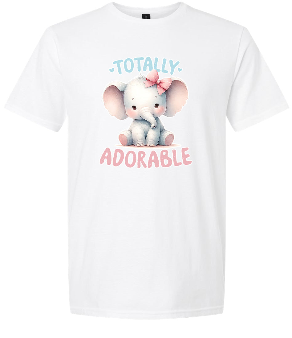 Adorable Elephant Adult Gildan Soft Shirt