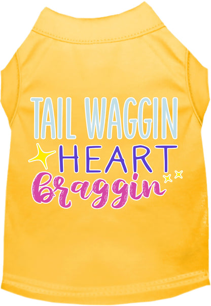 Dog Shirt for Pets "Tail Waggin, Heart Braggin"